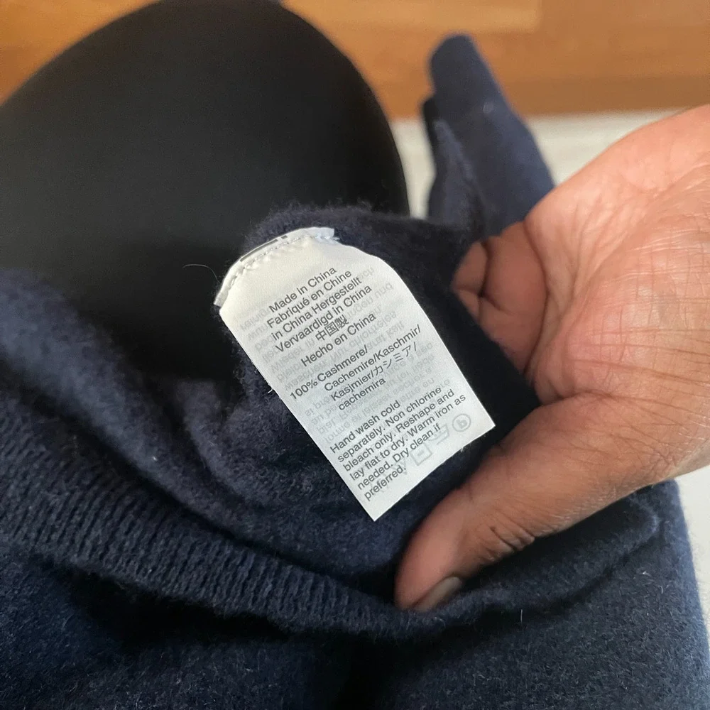 J.Crew Everyday 100% Cashmere Turtleneck Sweater Womens Large Blue J6600 L Knit